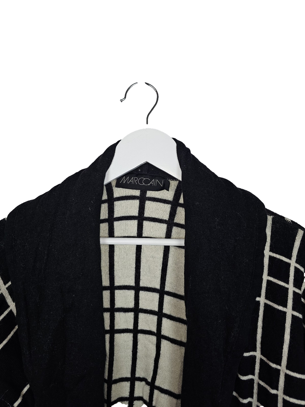 EK7183 Damen Strickjacke von Marccain, Schwarz/Weiß, Gr.521