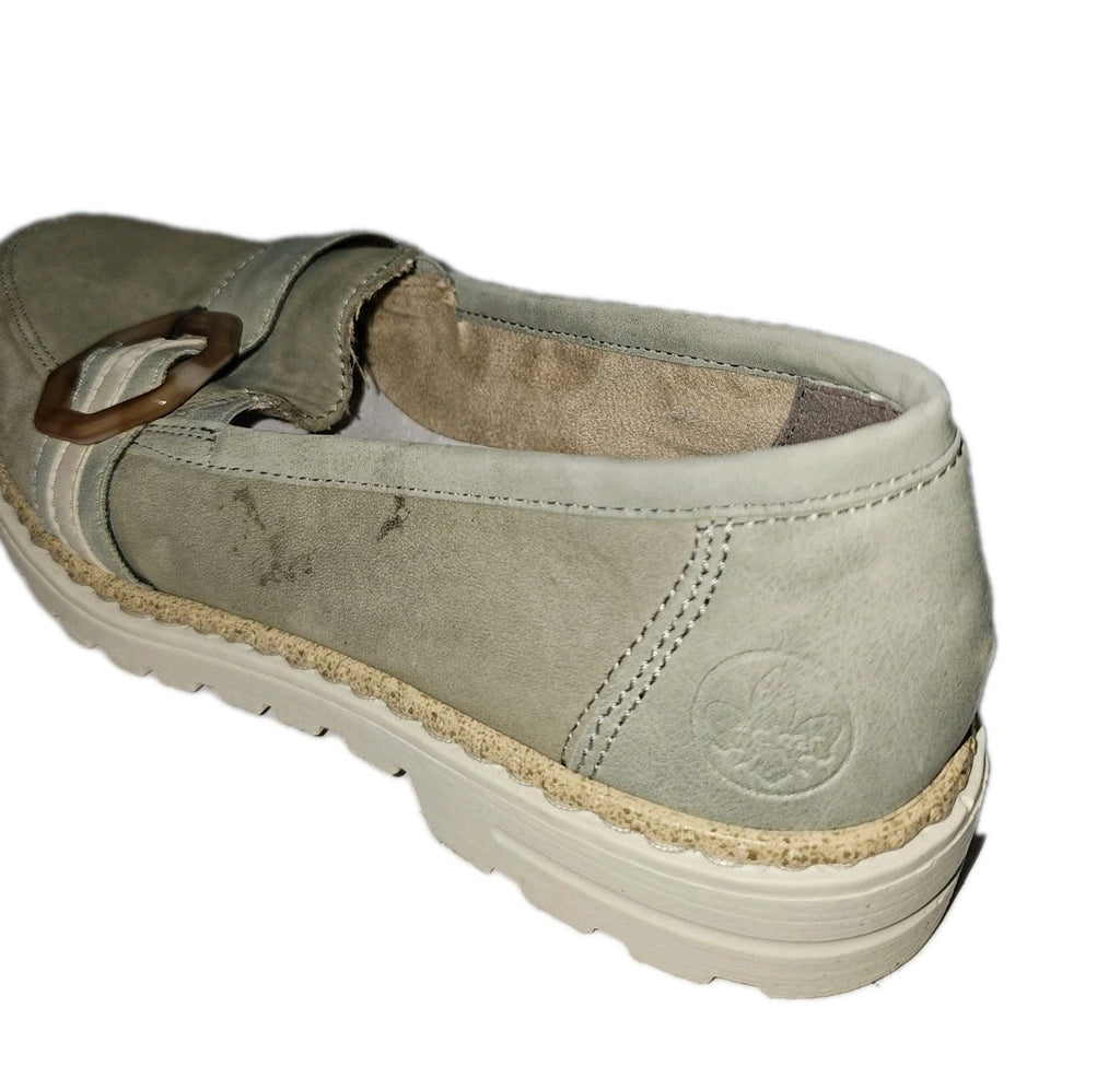 ES779 Damen Slipper von Rieker, grün, Gr.406