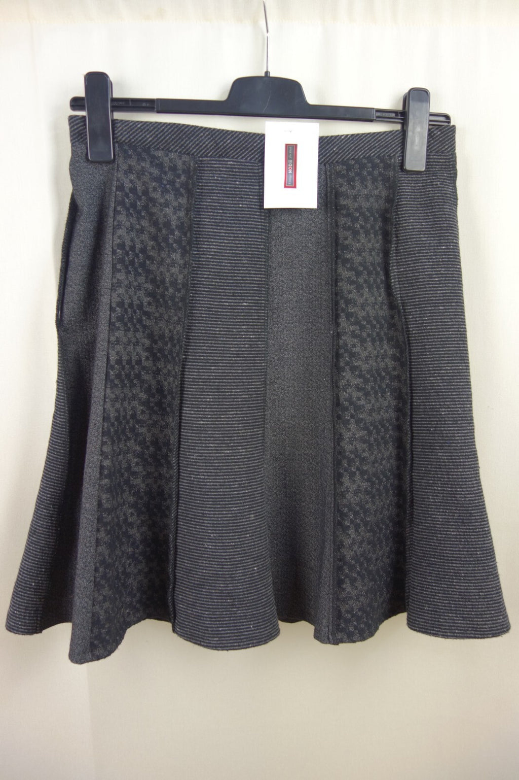 EK0556 Damen Rock von Tesini, schwarz/grau, Gr. 380