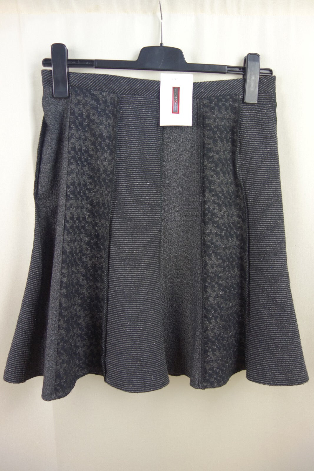 EK0556 Damen Rock von Tesini, schwarz/grau, Gr. 380
