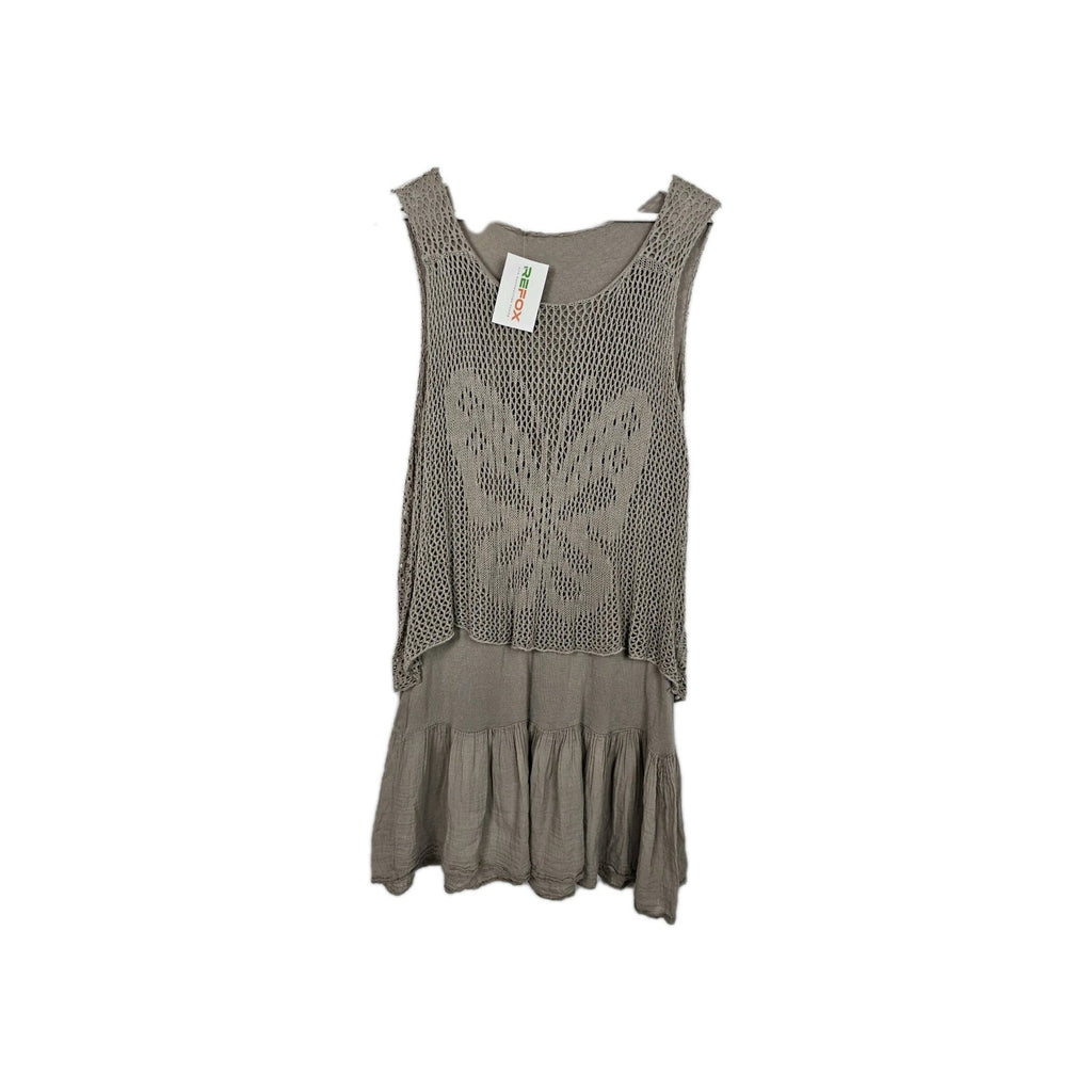 EK10324 Damen Kleid Gr.M Beige0