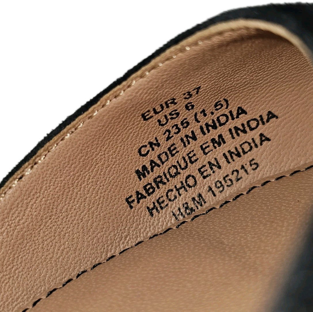 ES809 Damen Ballerina von H&M, schwarz, Gr.375