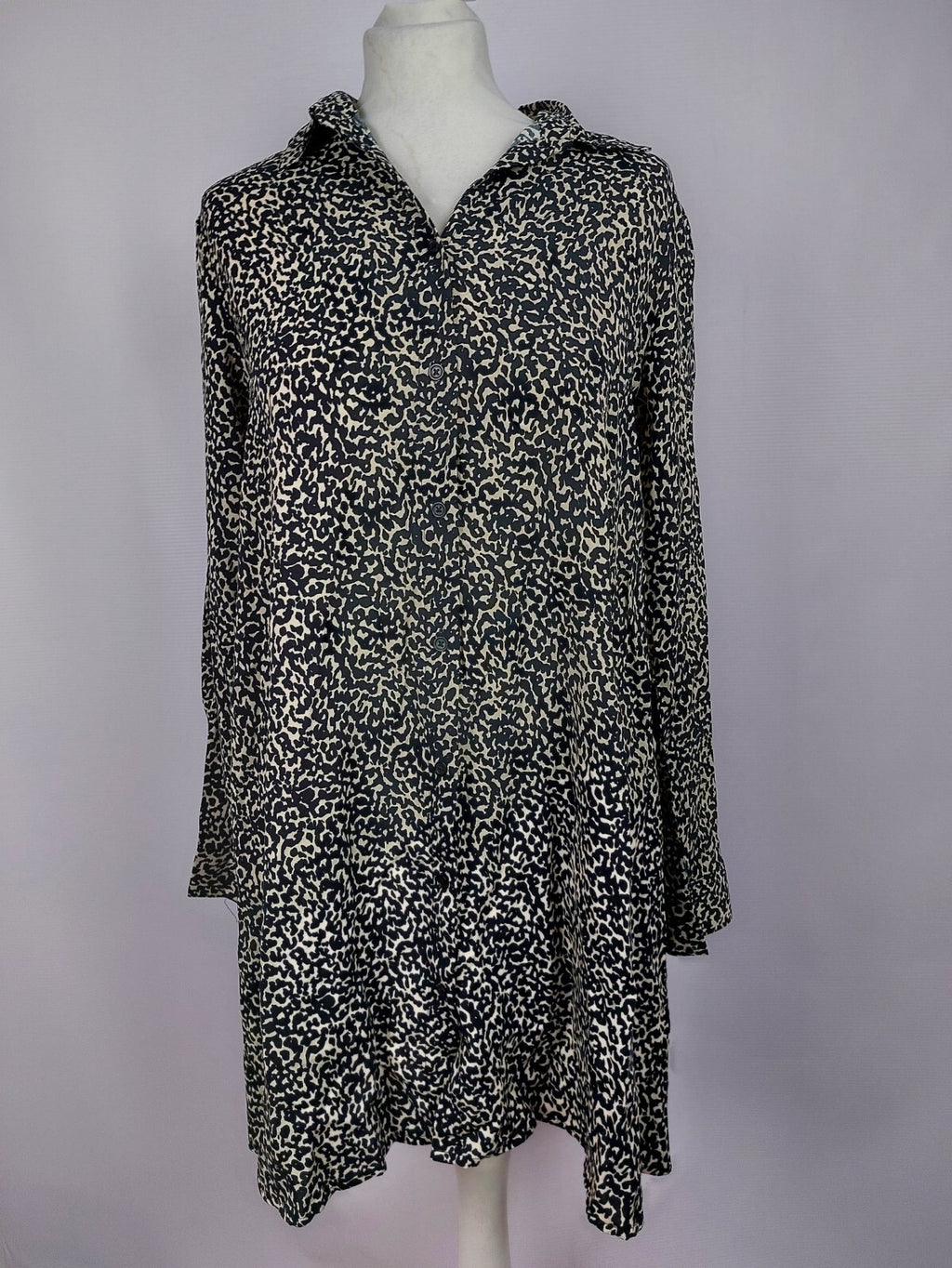 EK4914 Damen Kleid, schwarz/beige, gr. S0