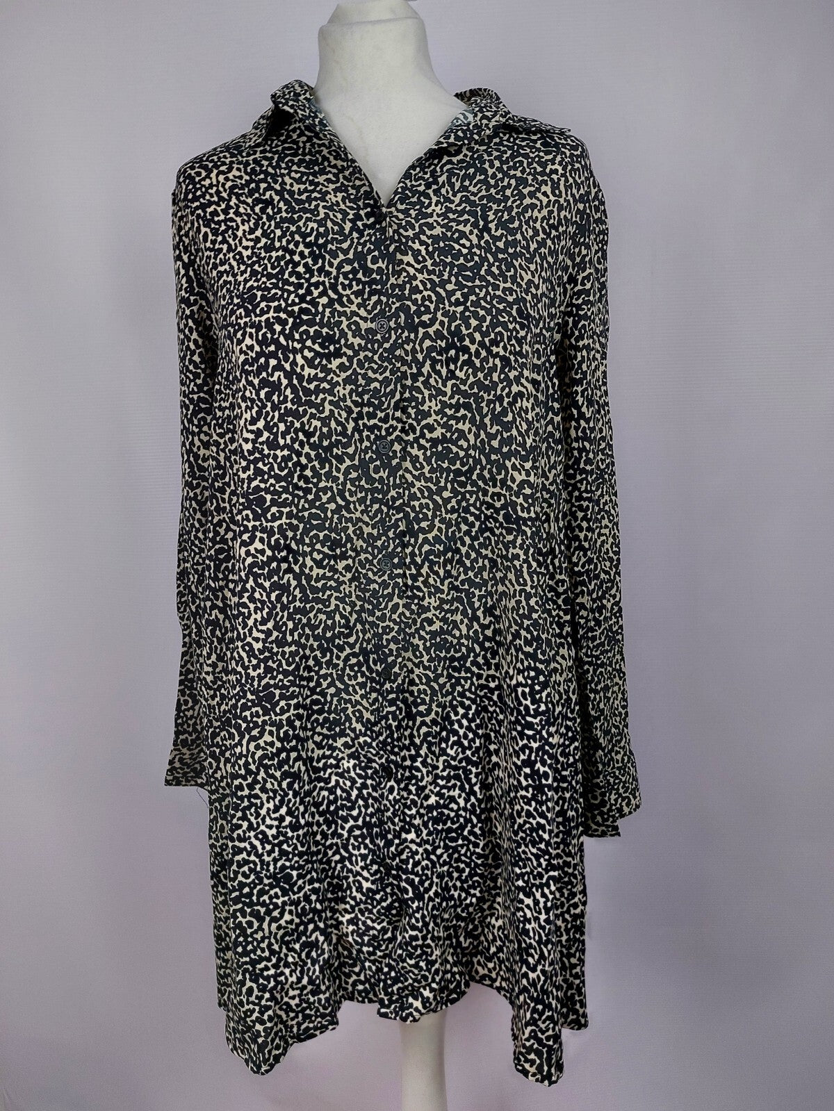 EK4914 Damen Kleid, schwarz/beige, gr. S0