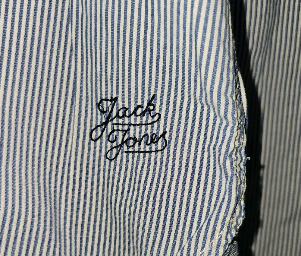 EK9090 Herren Hemd von Jack&Jones. blau-weiß, Gr.S1