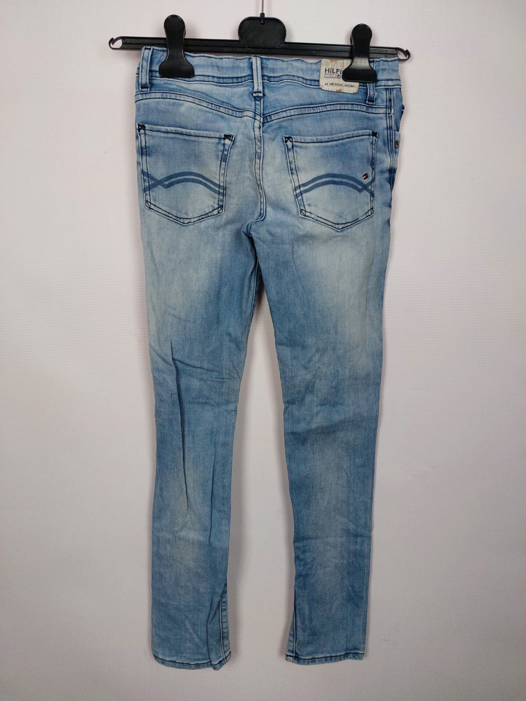 EK0842 Mädchen Jeans von Tommy Hilfiger Denim, blau, Gr.1522