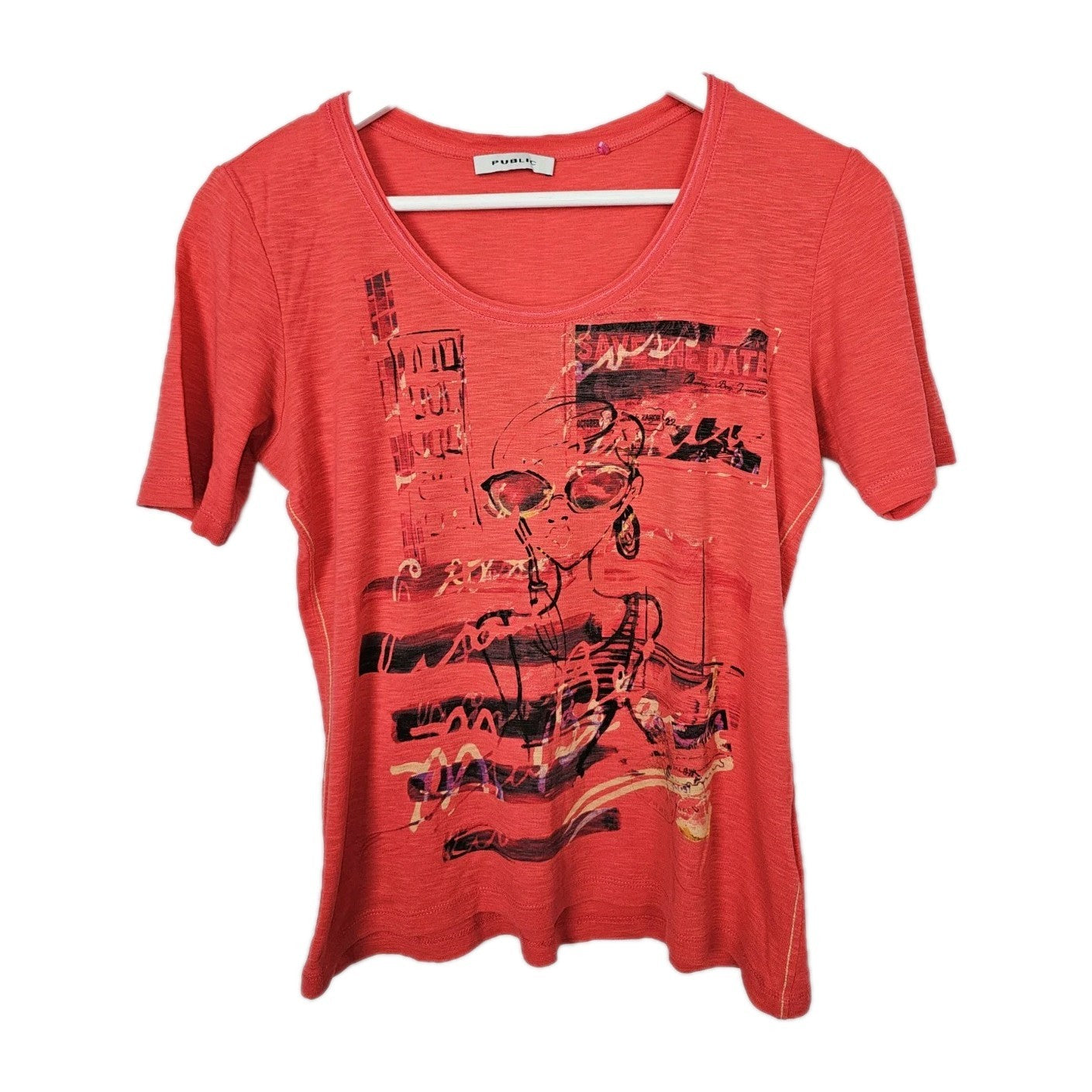 EK8812 Damen T-Shirt von Public, rot, Gr.400