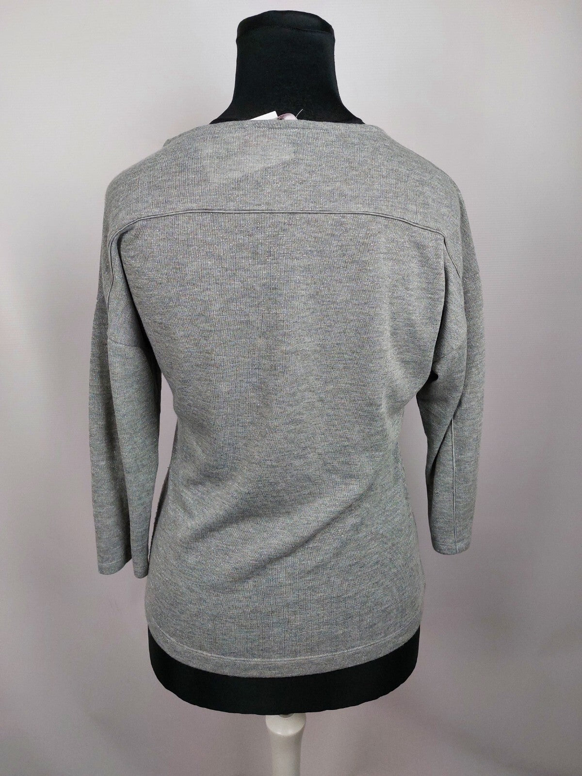 EK5020 Damen Shirt von s.Oliver, grau glitzernd, Gr. 404