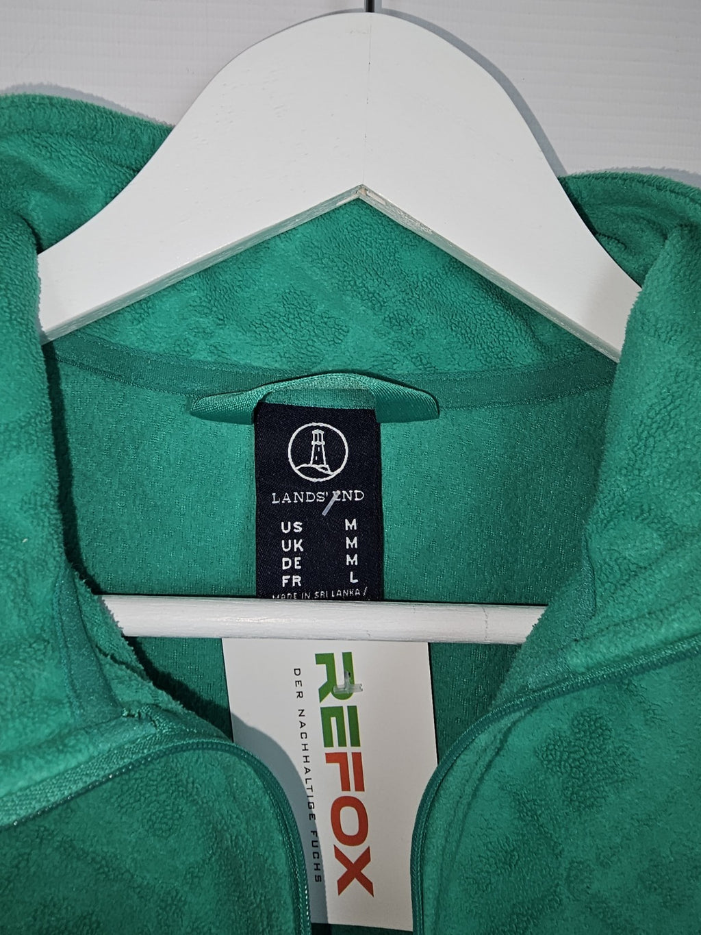 EK7684 Damen Fleece Pullover von Landsend, Grün, Gr. M3