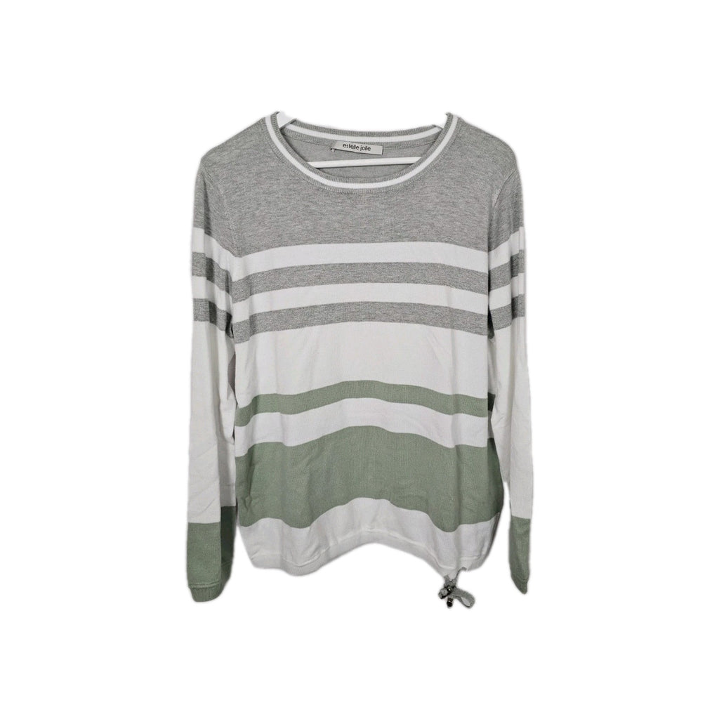 EK8746 Damen Pullover von Estelle Jolie, Grau, Gr. 420