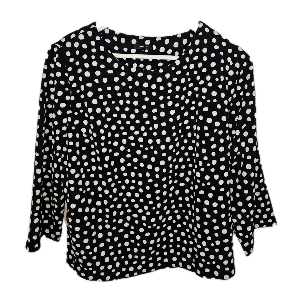 EK9122 Damen Bluse von Opus, schwarz-weiß, gepunktet, Gr.380