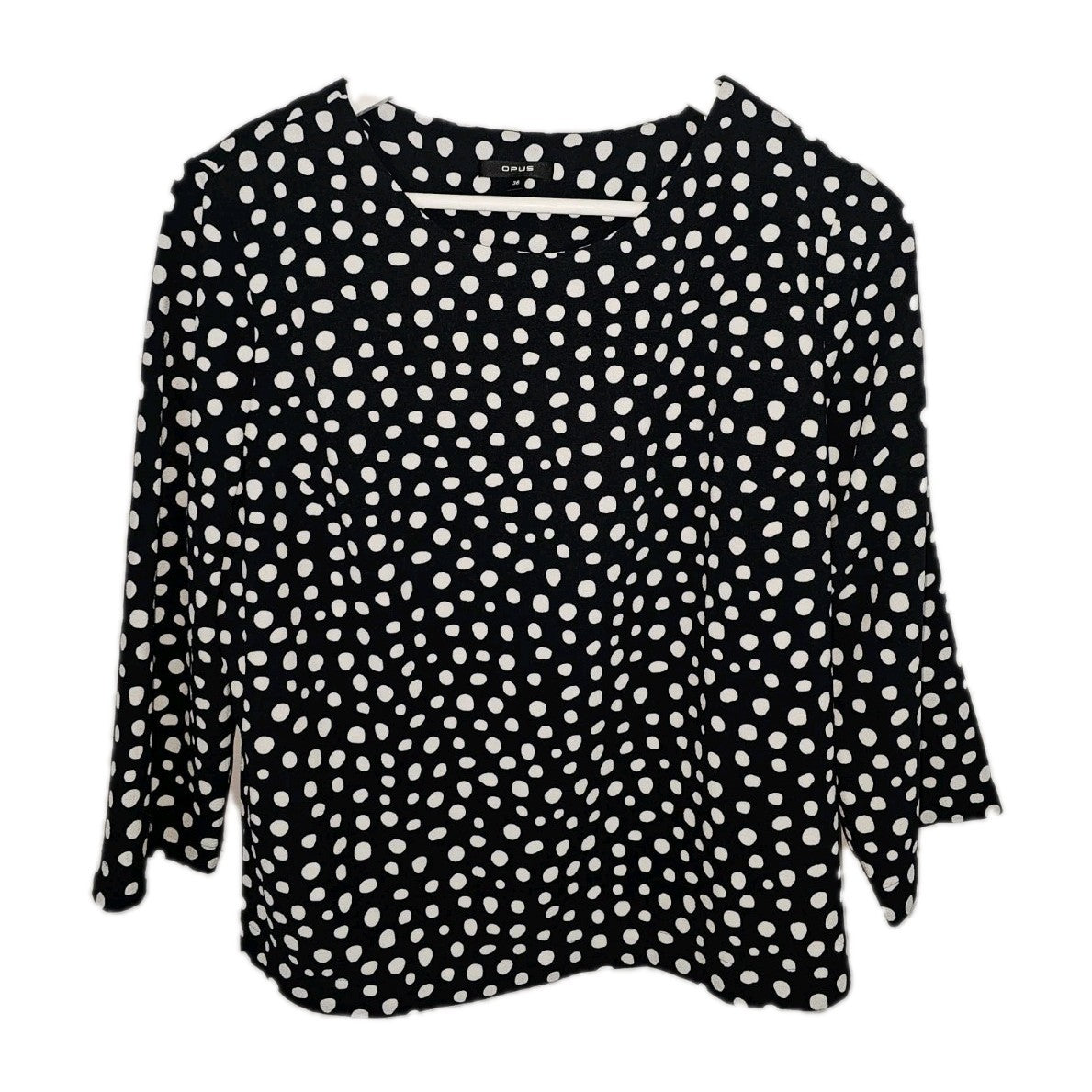 EK9122 Damen Bluse von Opus, schwarz-weiß, gepunktet, Gr.380