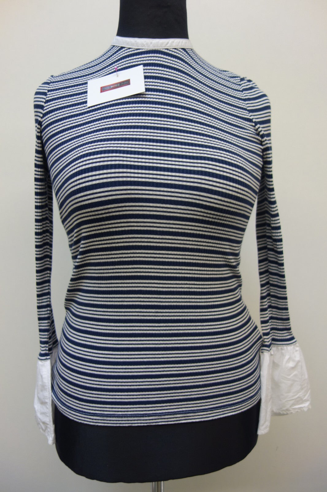 EK3613 Damen Langarmshirt von Esprit, blau/weiß gestreift, Gr. S0