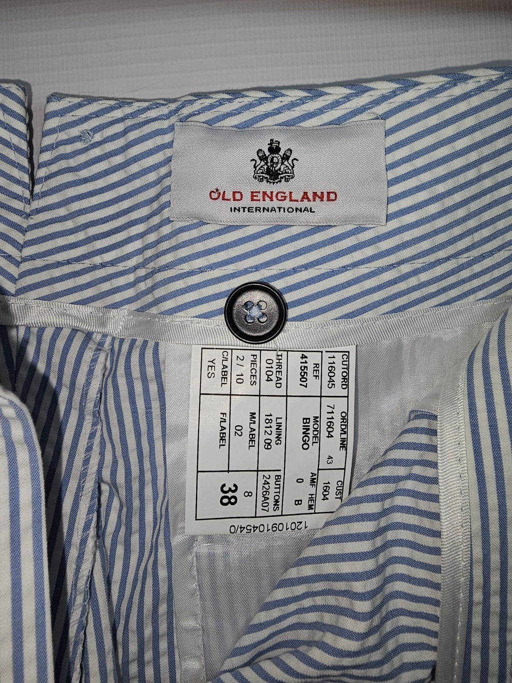 EK6734 Damen Stoffhose von Old England, blau-weiß, Gr.381