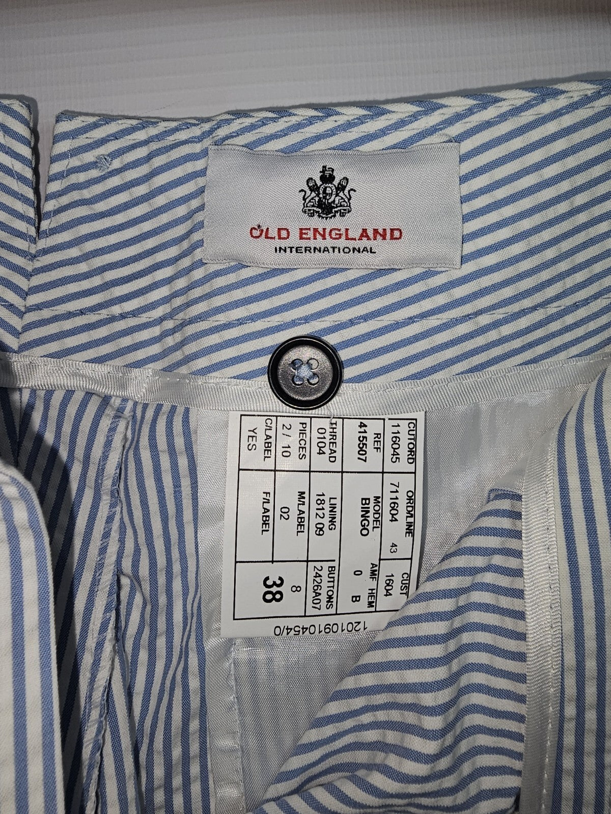 EK6734 Damen Stoffhose von Old England, blau-weiß, Gr.381
