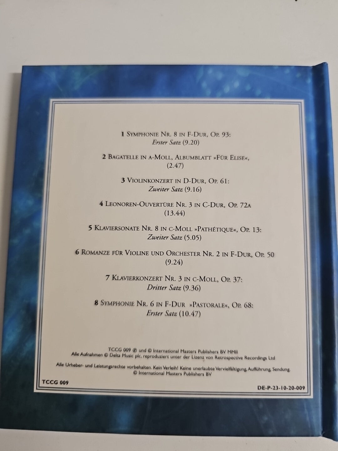 EC 5DIE GROßEN KOMPONISTEN/ BEETHOVEN - Romantische Zwischenspiele CD NEUWERTIG 3