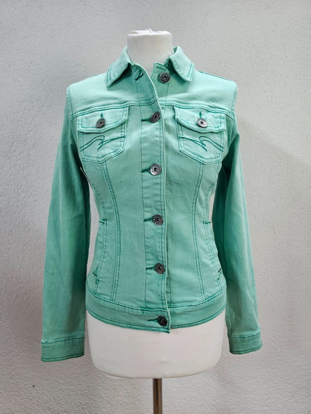 EK2891 Damen Jeansjacke von Street One, grün, Gr. 340
