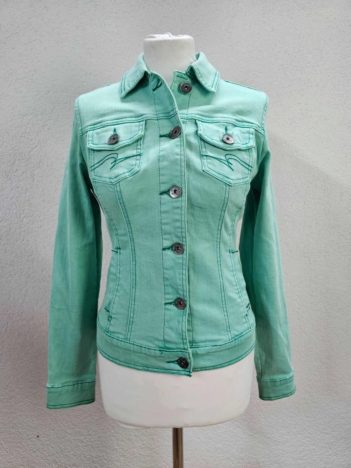 EK2891 Damen Jeansjacke von Street One, grün, Gr. 340
