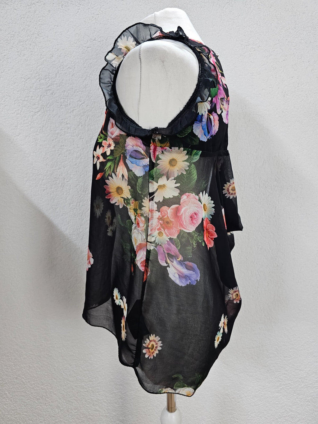 EK6099 Damen Bluse von Imperial, schwarz, Blumen, Gr. S2