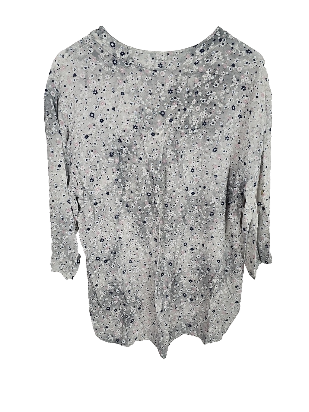 EK8264 Damen Bluse Gr44 ,Markenlos ,Blumenmuster2