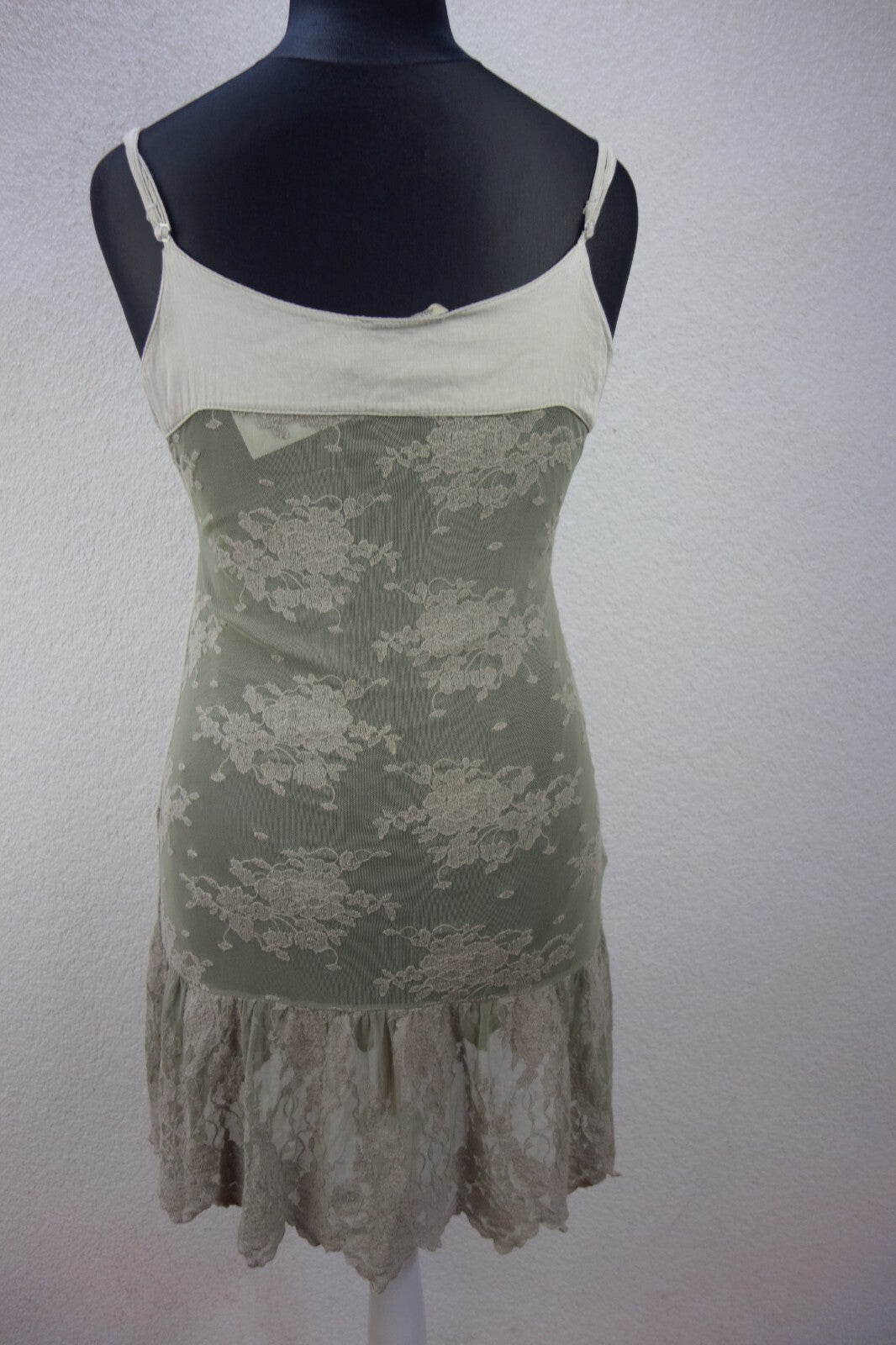 EK1823 Damen Kleid von Re-Fashion&Style, grau-grün, Gr.S3