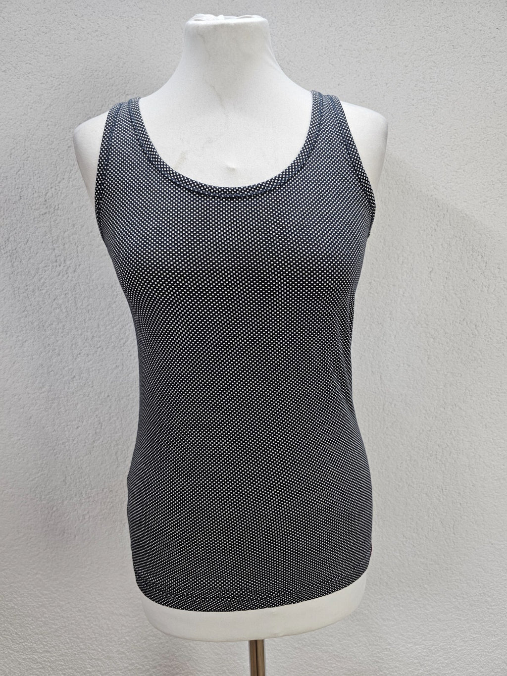 EK5756 Damen Top von edc, dunkelblau, weiß gepunktet, Gr. S0