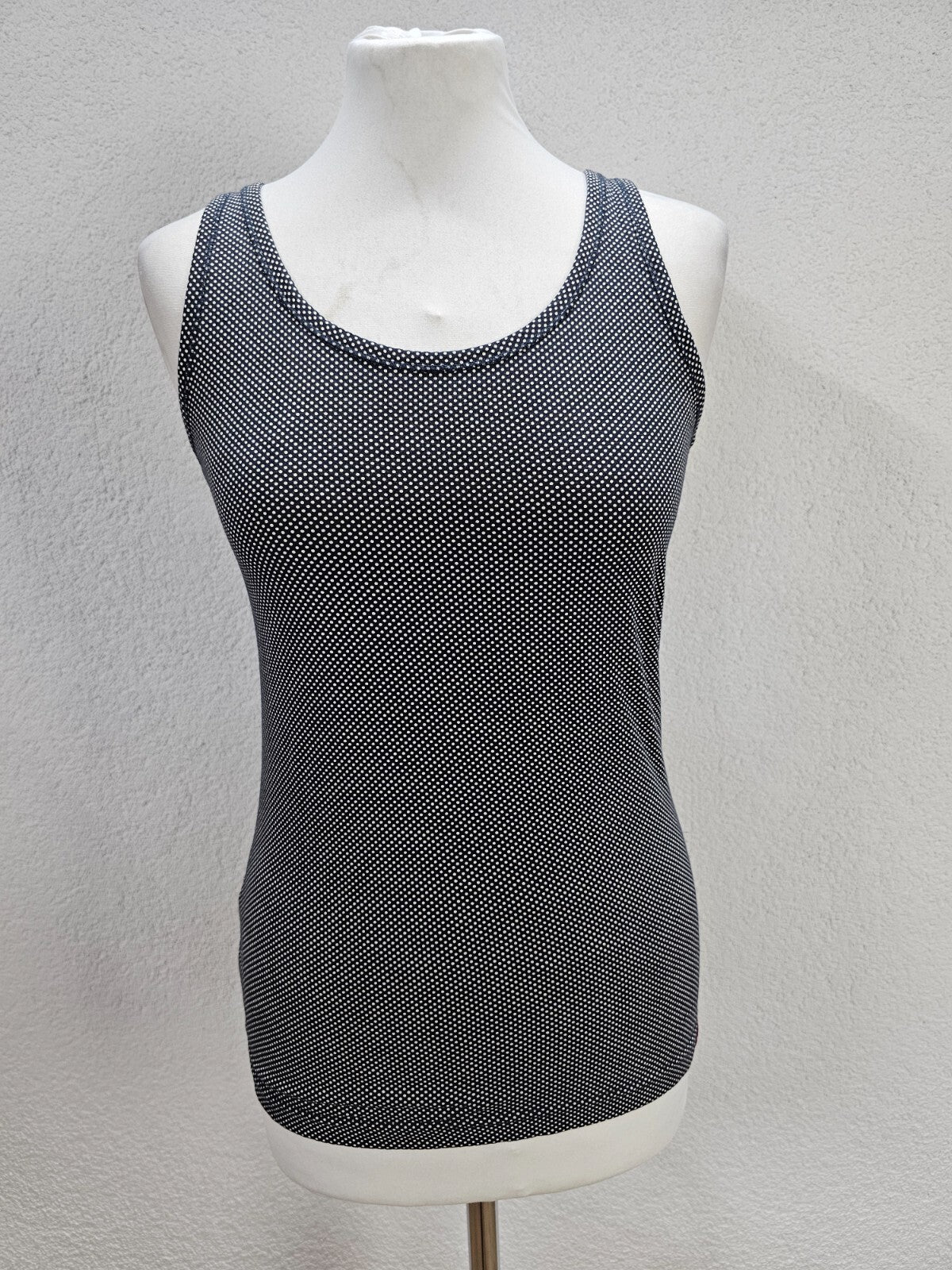 EK5756 Damen Top von edc, dunkelblau, weiß gepunktet, Gr. S0