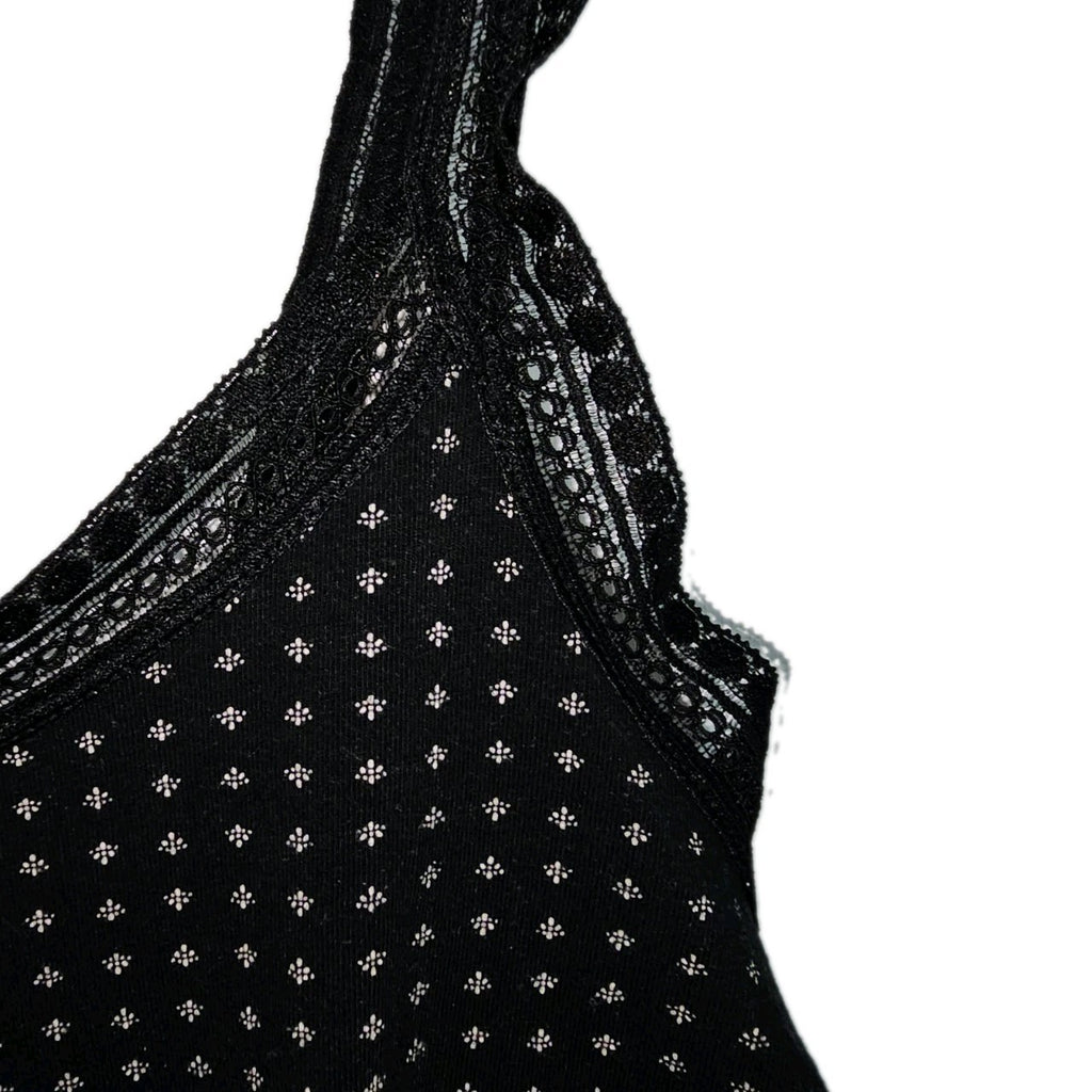 EK11076 Damen Spitzentop, Schwarz, Gr. S1