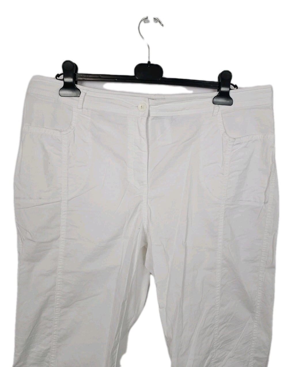 EK9363 Damen Capri Hose von CollectionL, Weiß, Gr. 401