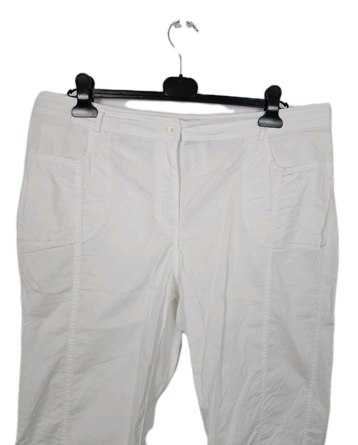 EK9363 Damen Capri Hose von CollectionL, Weiß, Gr. 401