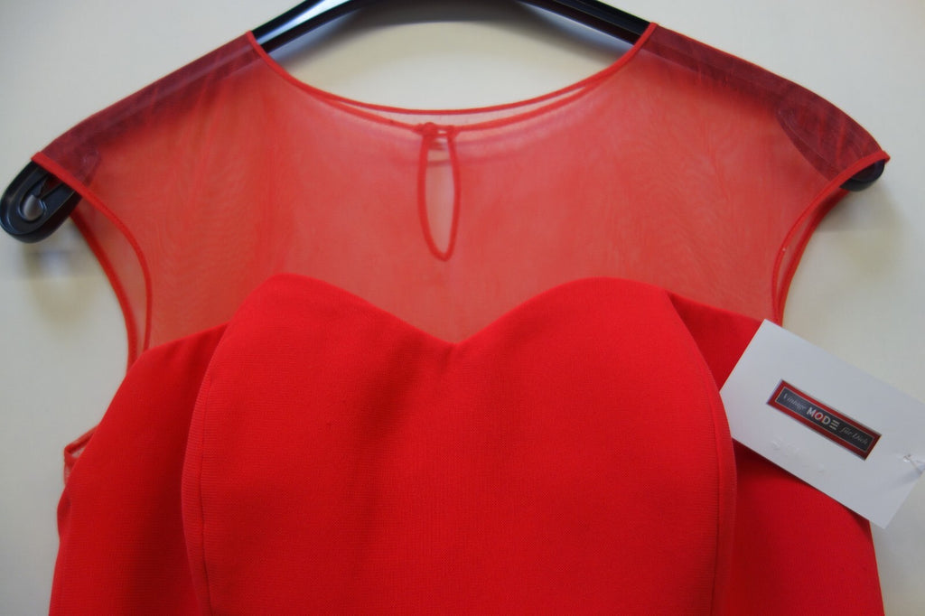 EK2332 Damen Kleid von Dayi Butik, Gr. 40 rot1
