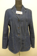 EK0107 Damen dünne Jeansjacke, Gr. 46 mit Schulterpolster0