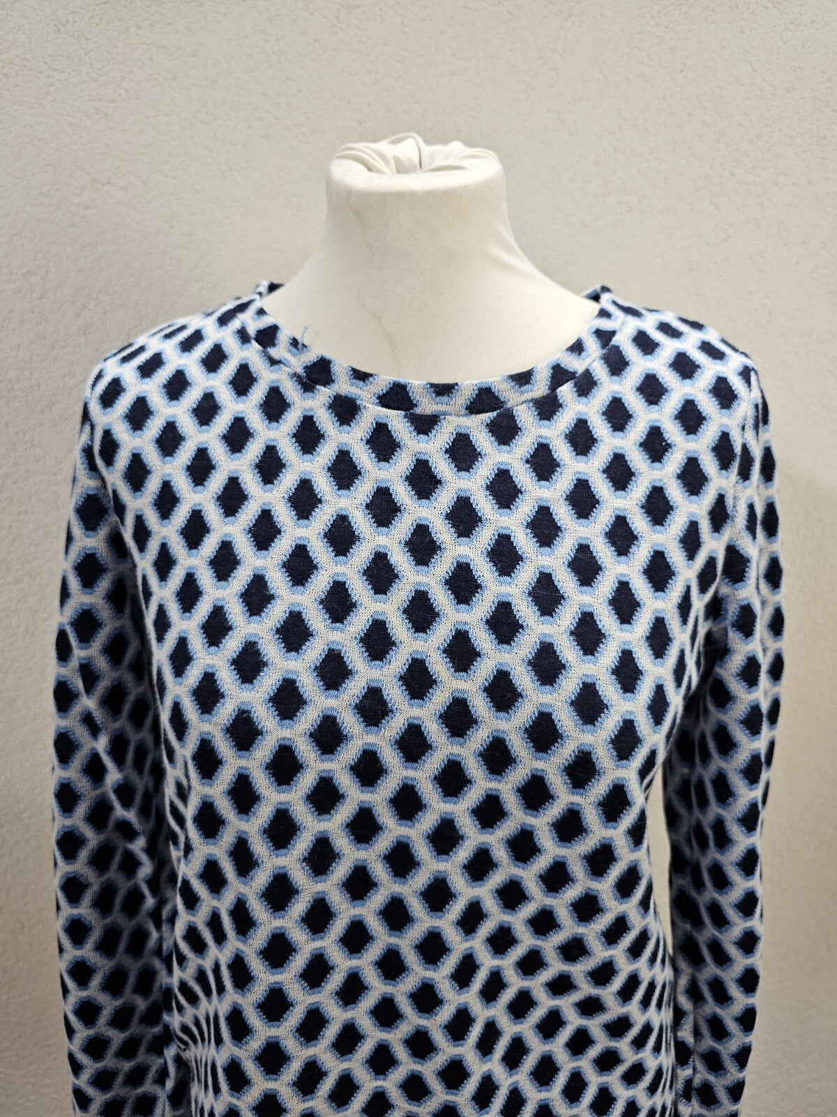 EK5882 Damen dünner Pullover von Street One, blau/weiß, Gr. 341