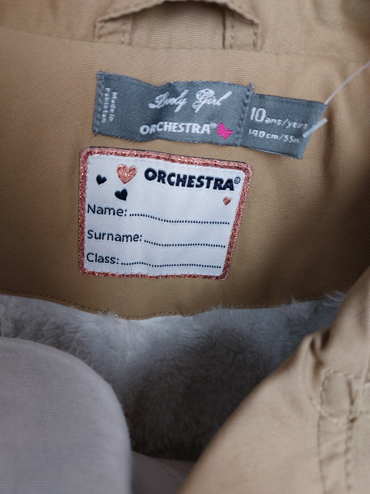 EK4357 Mädchen Mantel von Orchestra, braun, Gr.1408