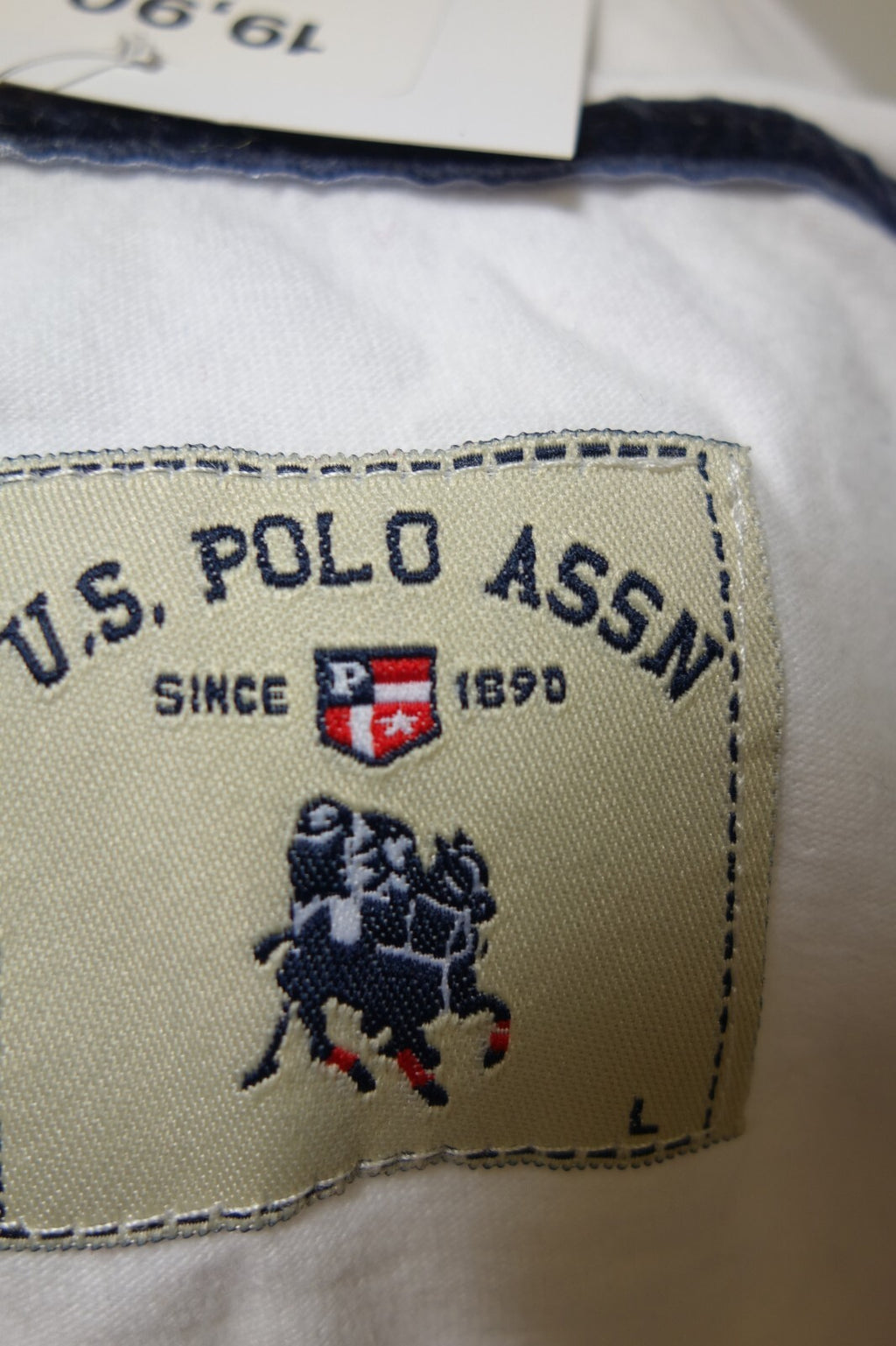 EK1161 Damen Langarmshirt von US Polo Assn. weiß, Gr. L4