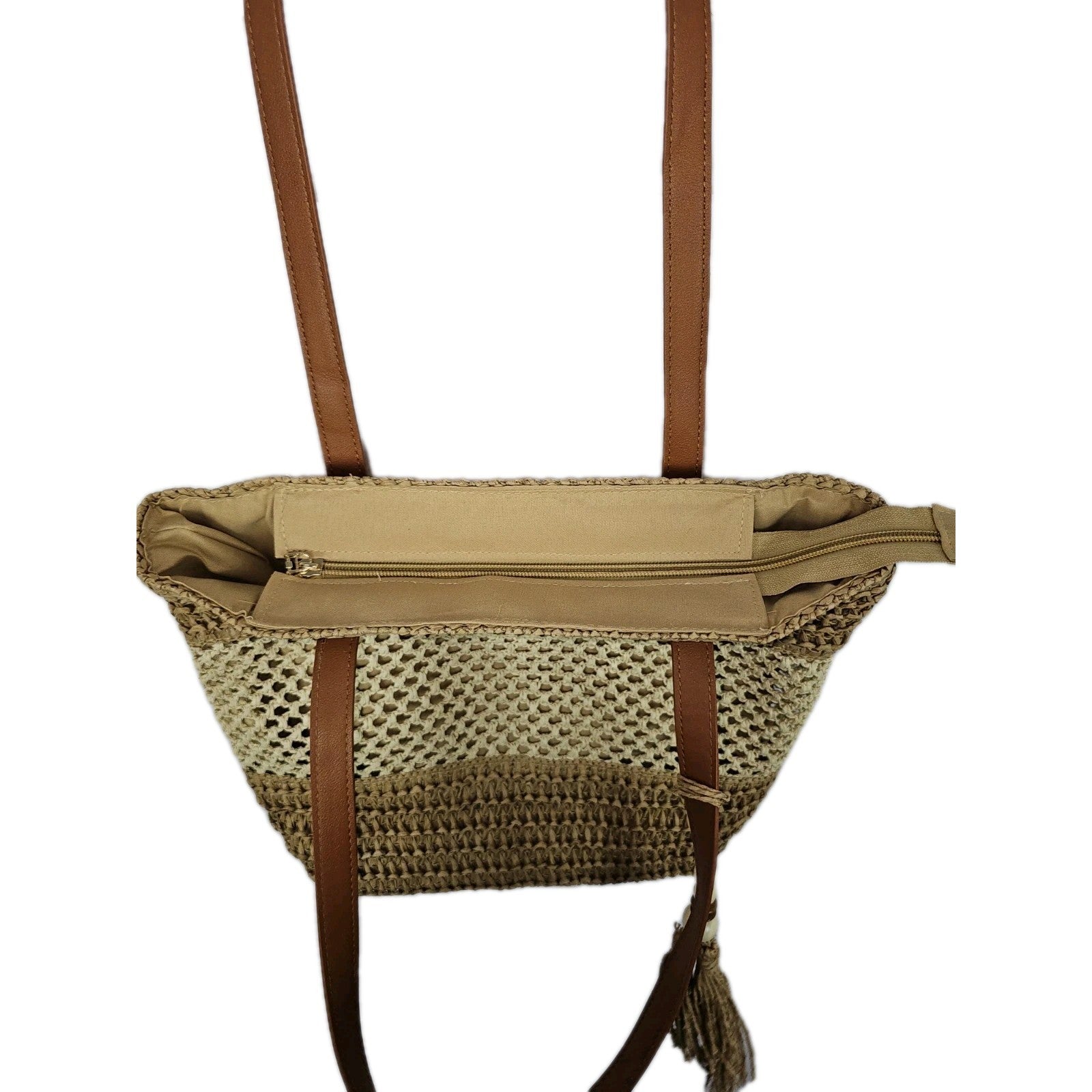 EK9426 Damen Tasche, beige, Mittelgroß3