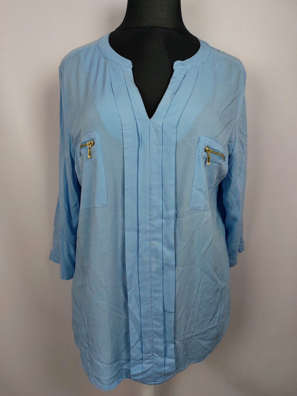EK4984 Damen Bluse von Bonprix, hellblau, Gr.460