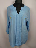 EK4984 Damen Bluse von Bonprix, hellblau, Gr.460