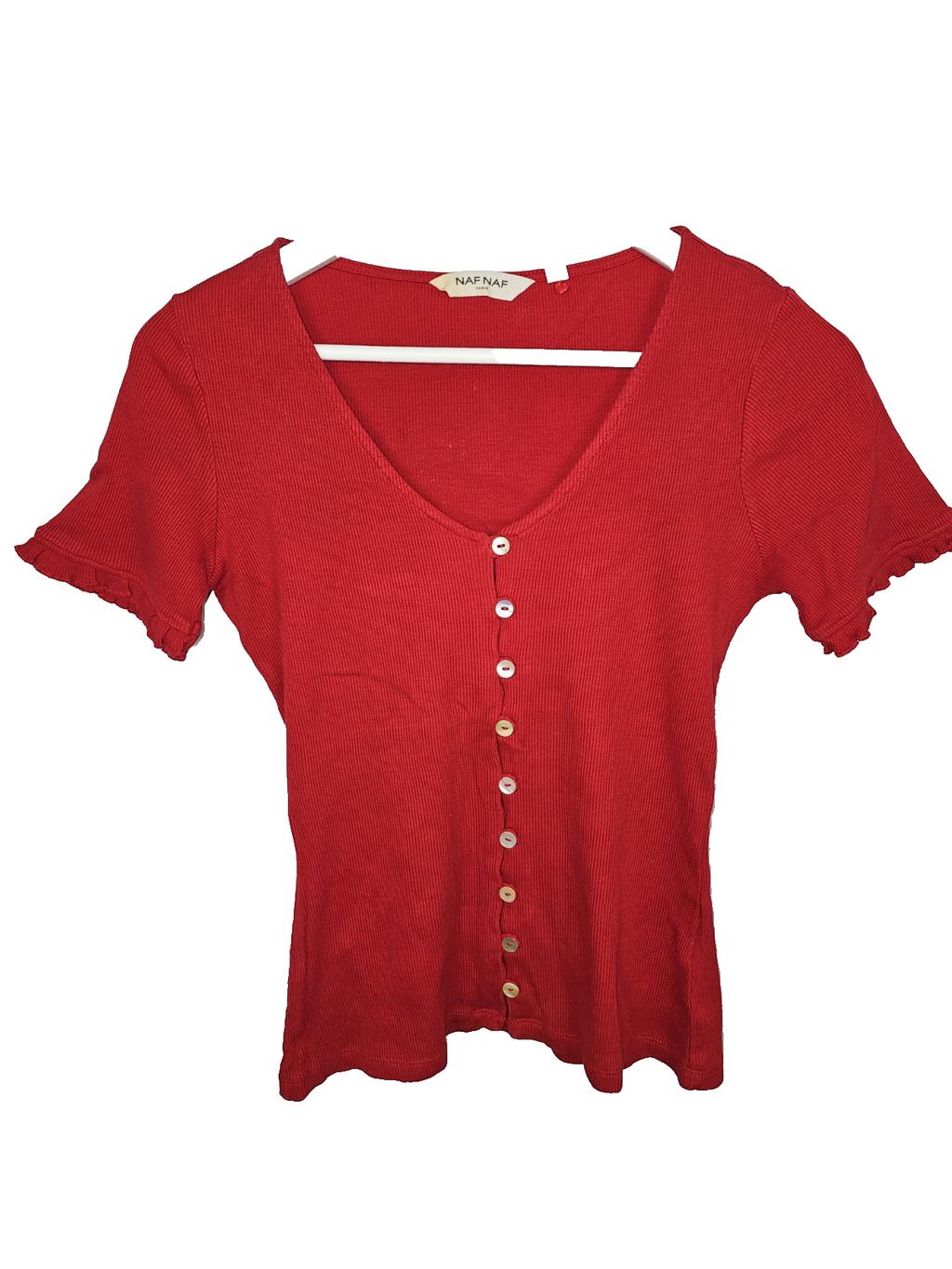 EK7310 Damen T-Shirt von Nafnaf, rot, Gr.S0