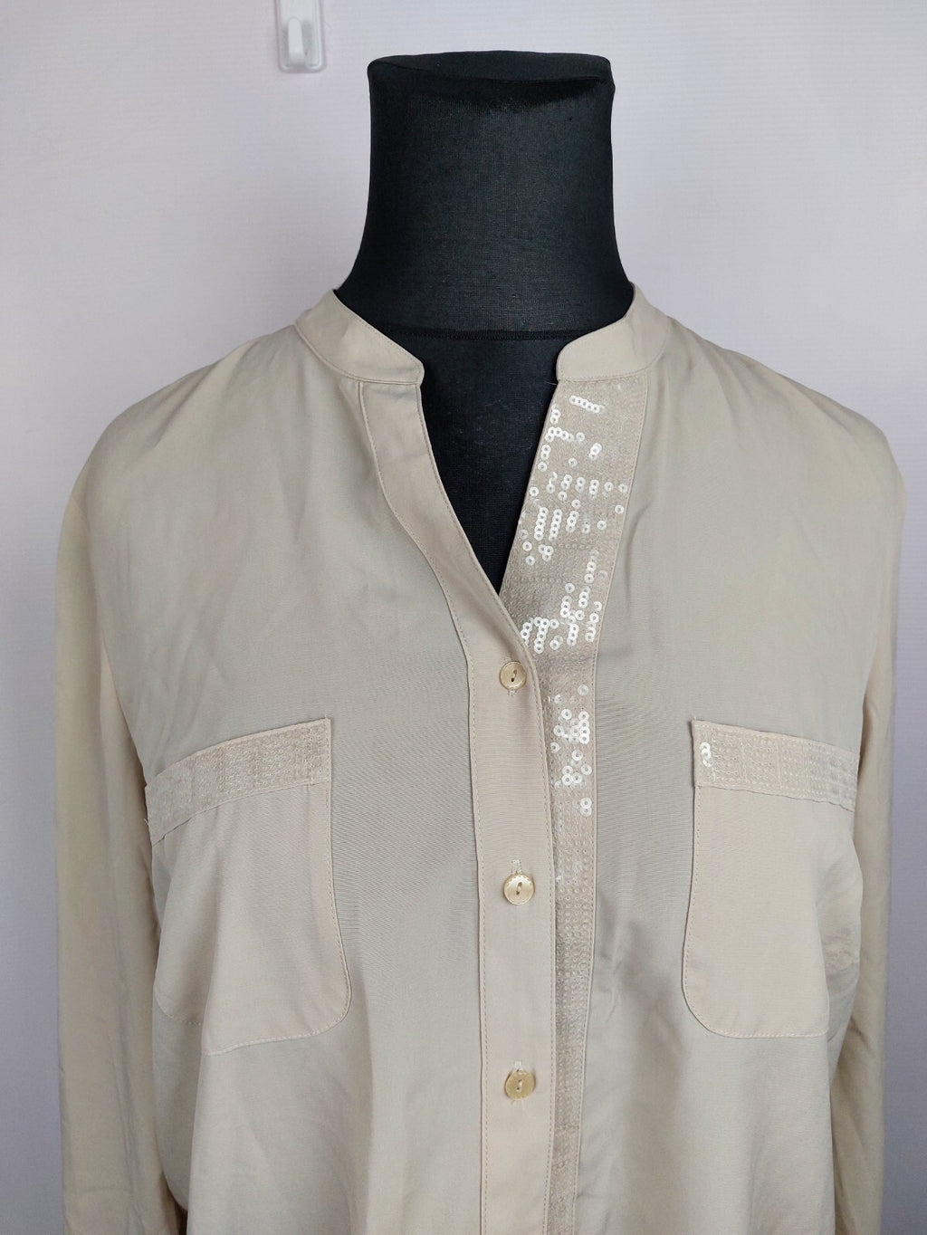 EK3918 Damen Bluse von Erfo, beige, Gr. 461