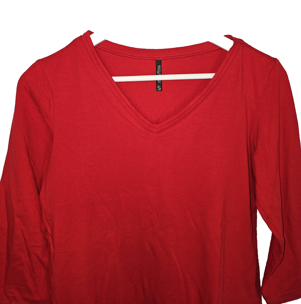 EK7366 Damen Sweatshirt von Laura Torelli, Rot, Gr.S1