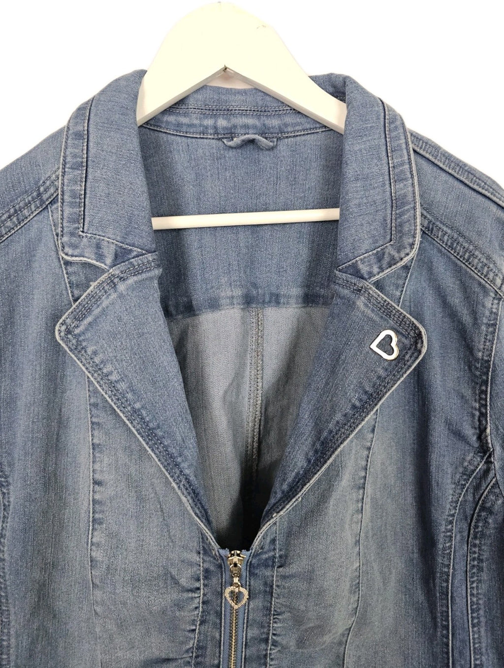 EK6166 Damen Jeansjacke, Blau, Gr. Ca. XXL1