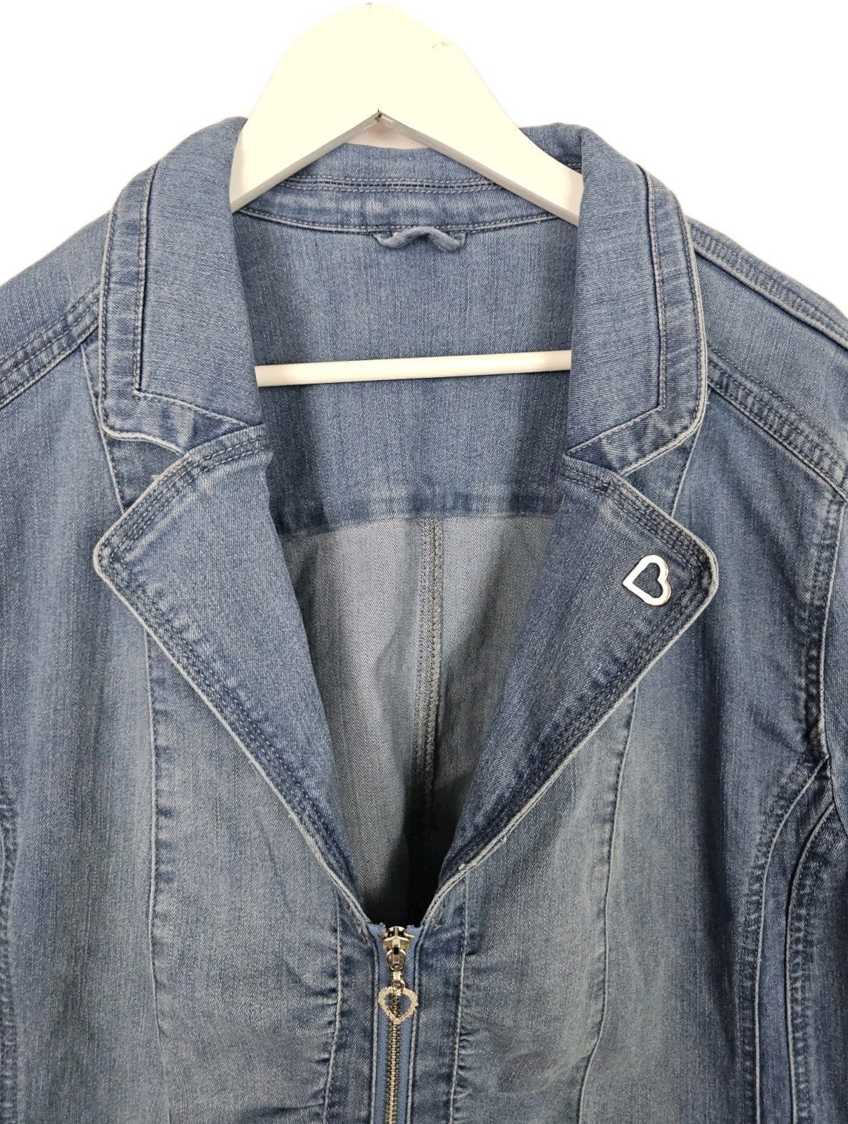 EK6166 Damen Jeansjacke, Blau, Gr. Ca. XXL1