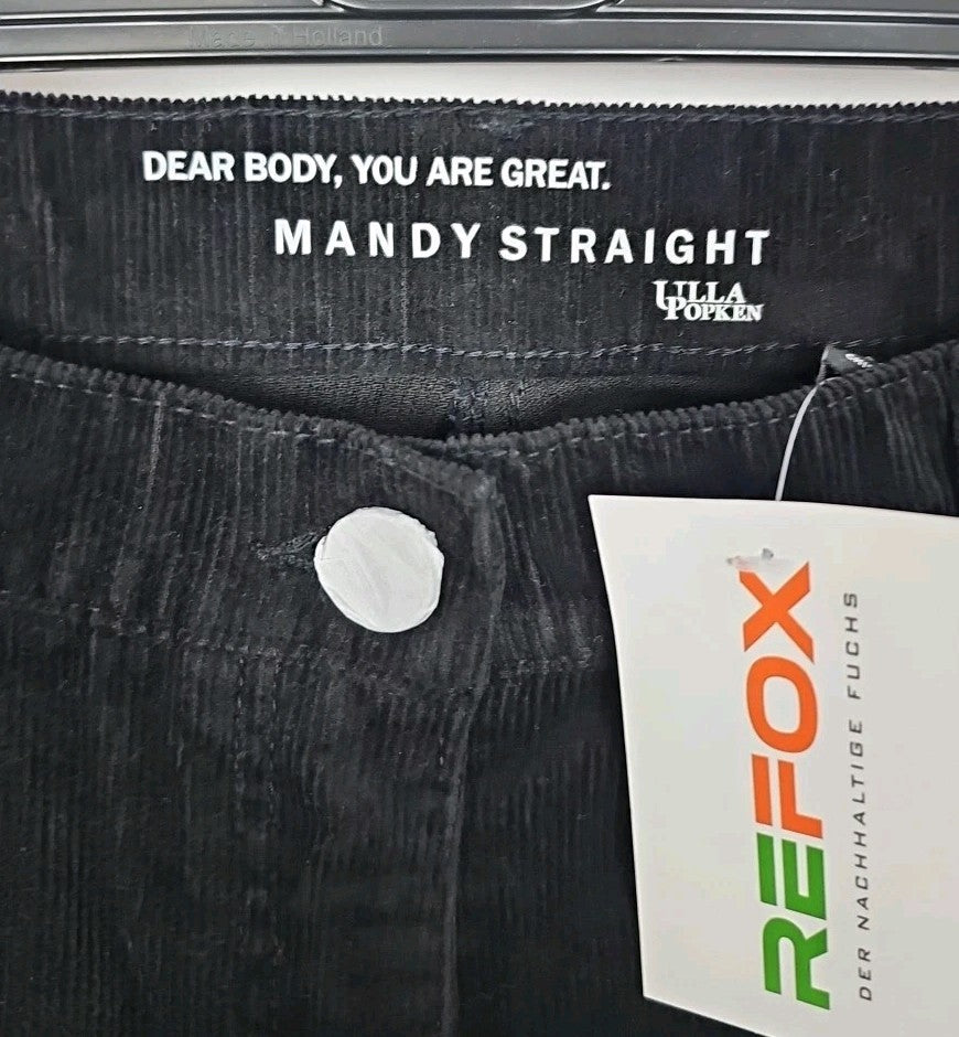 EK1195 Damen Hose Mandy Straight Gr.44 Schwarz Taile 44cm Höhe 111cm1