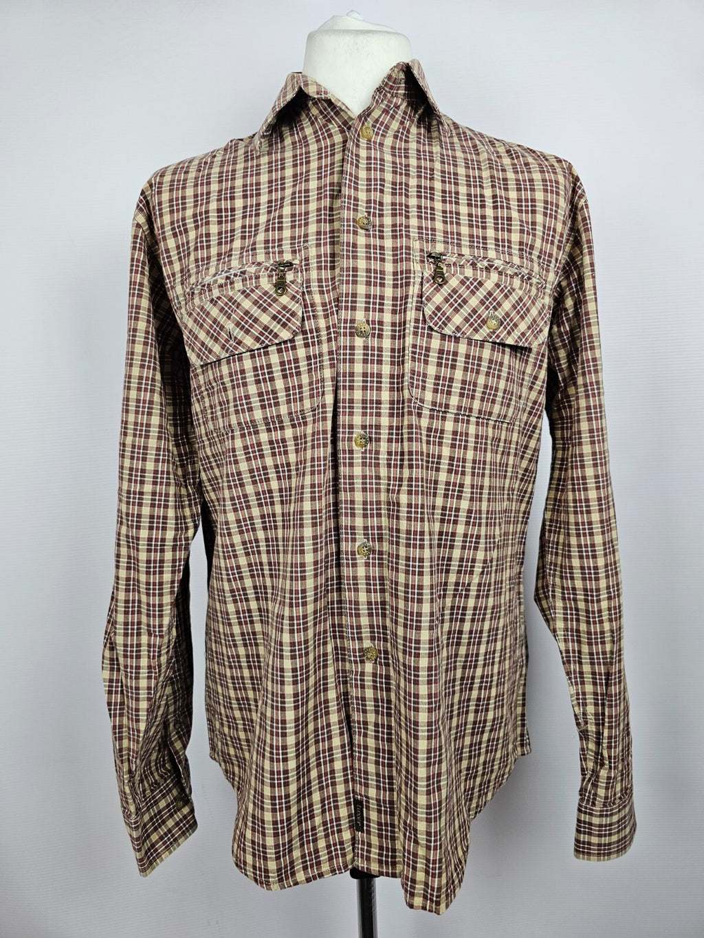 EK5413 Herren Hemd von X Tuxer, braun, Gr.M (39/40)0