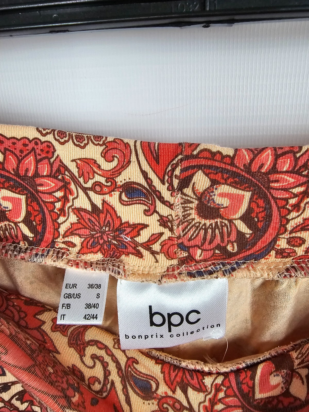 EK5602 Damen Stoff Shorts von bpc, orange/rot, Gr. 36/383