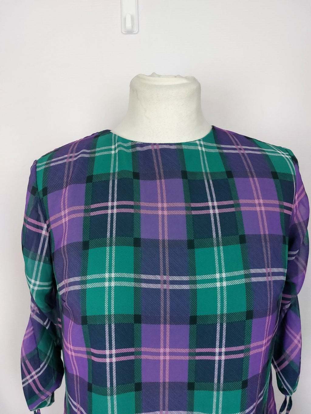 EK4604 Damen Bluse von Mohito, grün/lila, kariert, Gr. 361