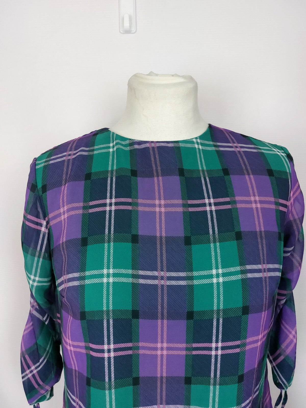 EK4604 Damen Bluse von Mohito, grün/lila, kariert, Gr. 361