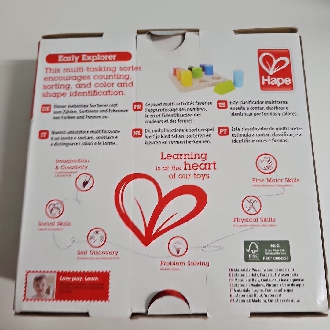 EB2278 Hape Holzspielzeug Farben - und Formensortierer, eine Figur fehlt 2