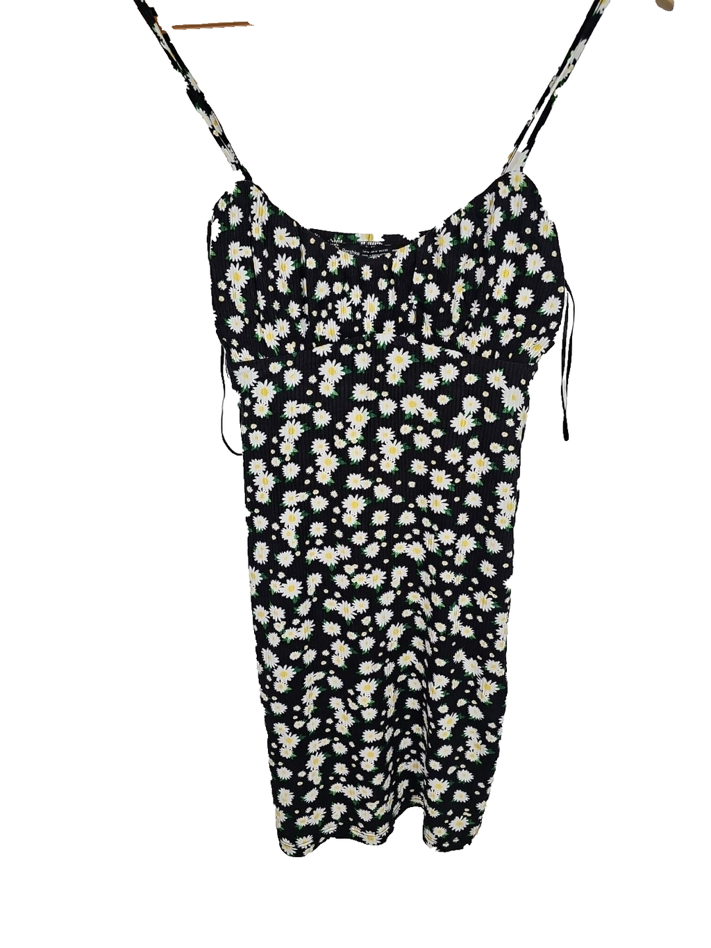 EK8304 Damen Kleid Bershka Gr.M Schwarz Blumenmuster0